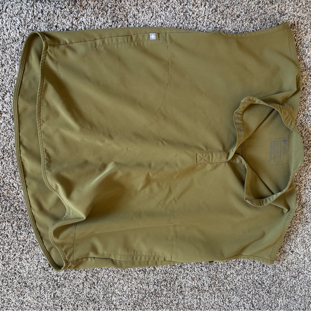 Figs Olive Green Technical Top